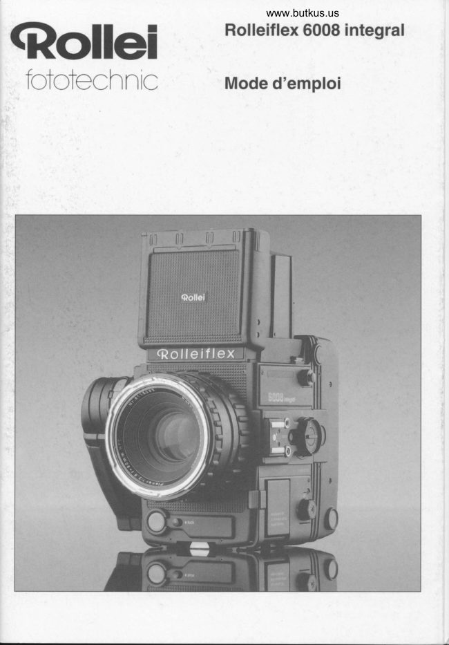 Rolleiflex 6008 Integral manual cover