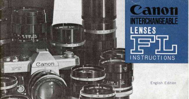 Canon FL Lenses manual cover