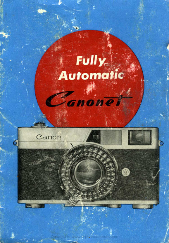 Canon Canonet manual cover