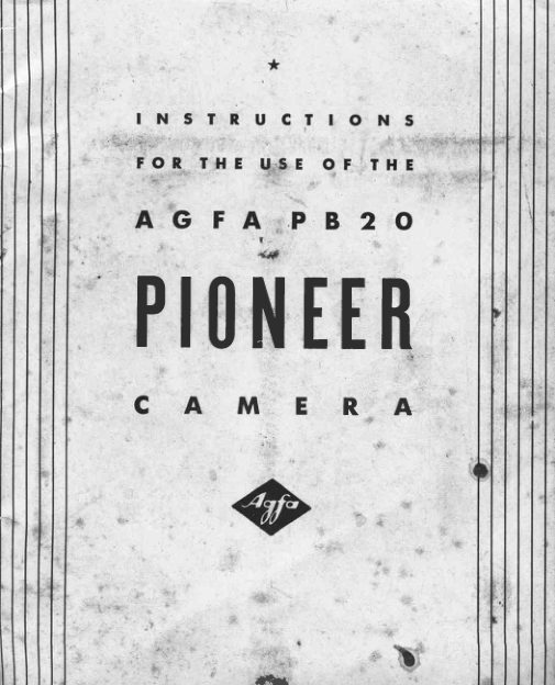 Agfa PB20 Pioneer manual cover