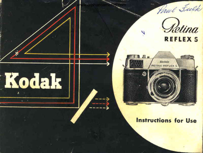 Kodak Retina Reflex S manual cover