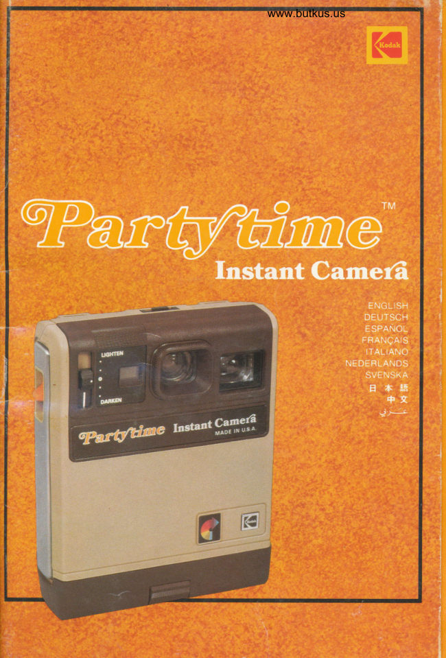 Kodak Partytime Instant Camera manual cover