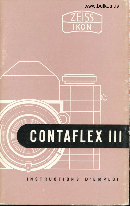 Zeiss Ikon Contaflex III manual cover