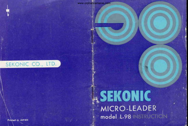 Sekonic L-98 manual cover