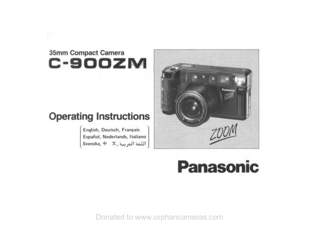 Panasonic C-900ZM manual cover