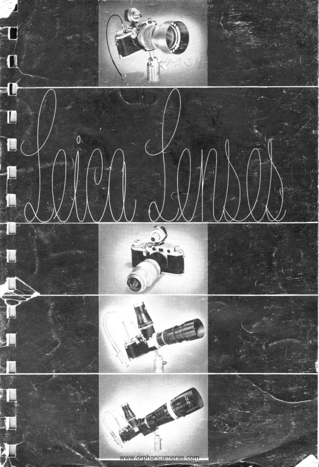 Leica lenses booklet manual cover