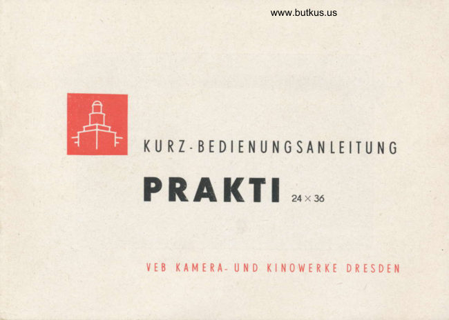 Praktica Prakti 24X36 manual cover