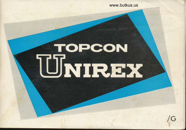 TOPCON UNIREX manual cover