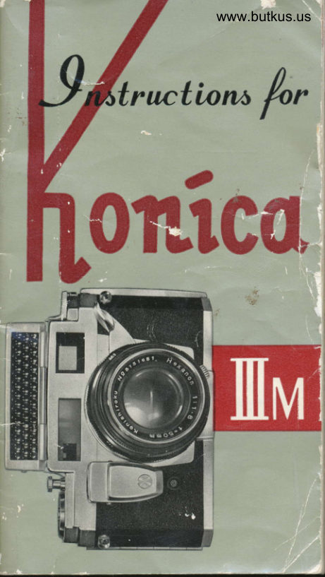 Konica III M manual cover