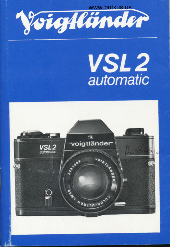 Voigtlander VSL2 Automatic manual cover