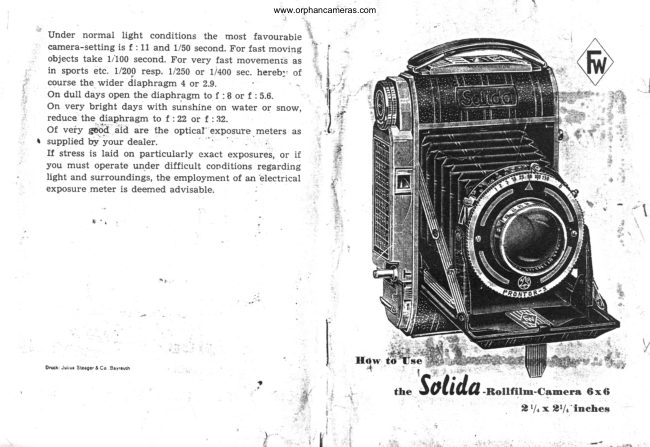 F/W SOLIDA 6X6 manual cover