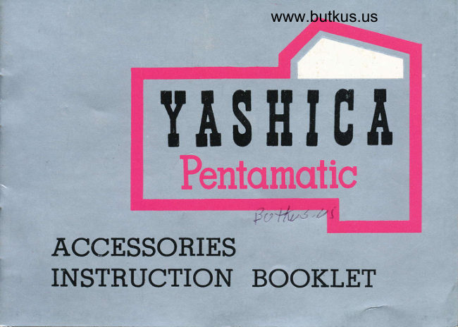 Yashica Pentamatic Accessories manual cover