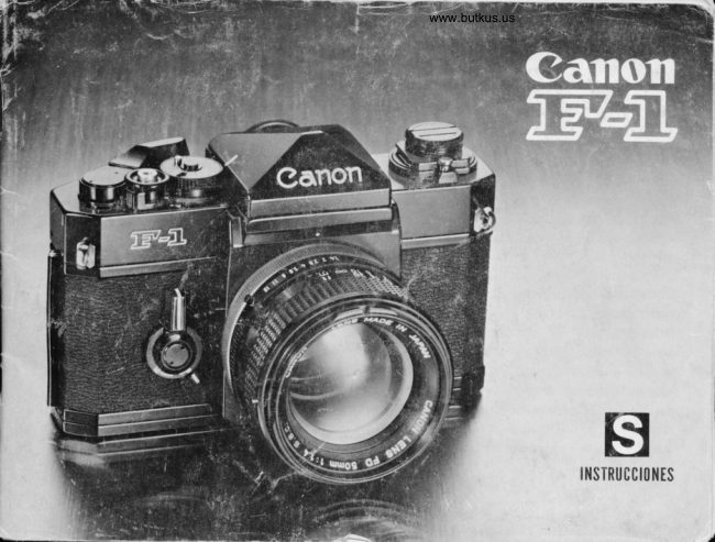 Canon F-1 manual cover