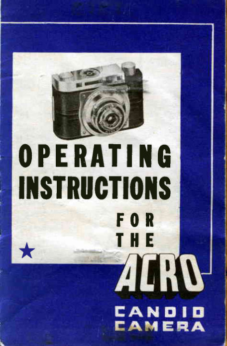 Acro candid camera manual cover