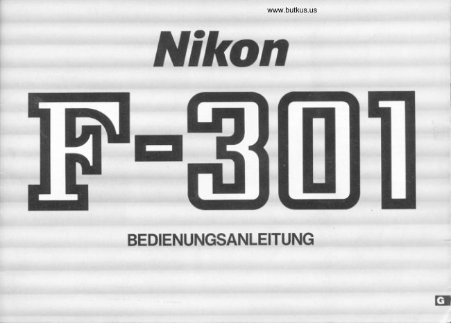 Nikon F-301 / Nikon N2000 manual cover