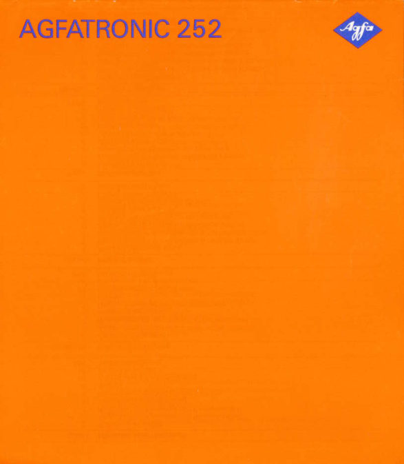 Agfa Agfatronic 252 manual cover