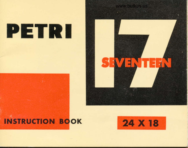 Petri 17 Half-Frame manual cover