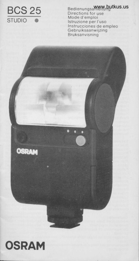 Osram Bcs 25 manual cover