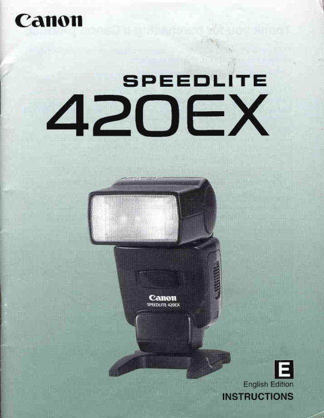 Canon Speedlite 420EX single file manual cover