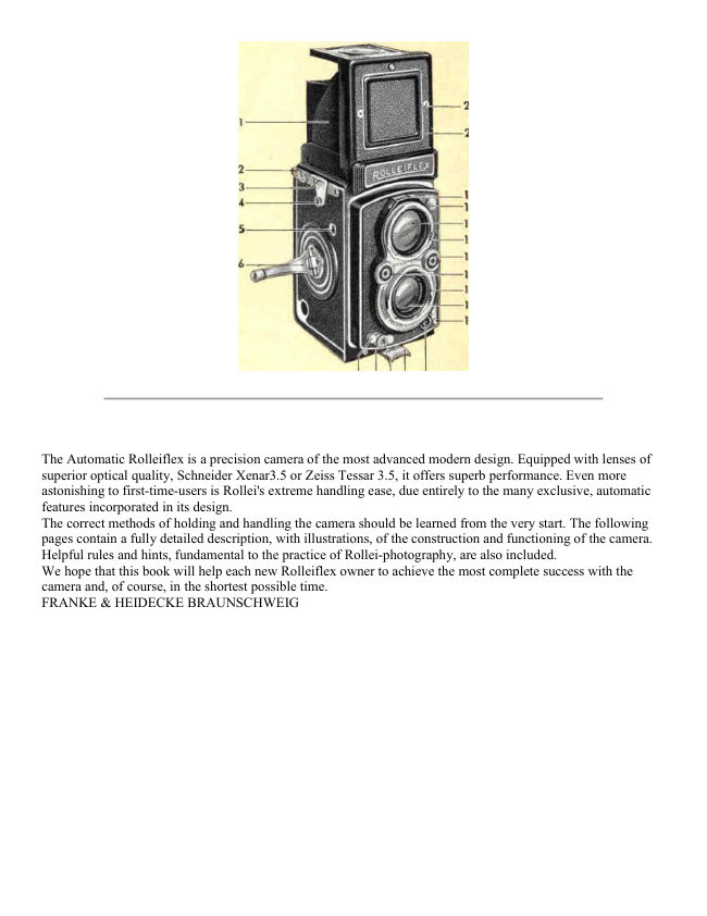 Rolleiflex Automat manual cover