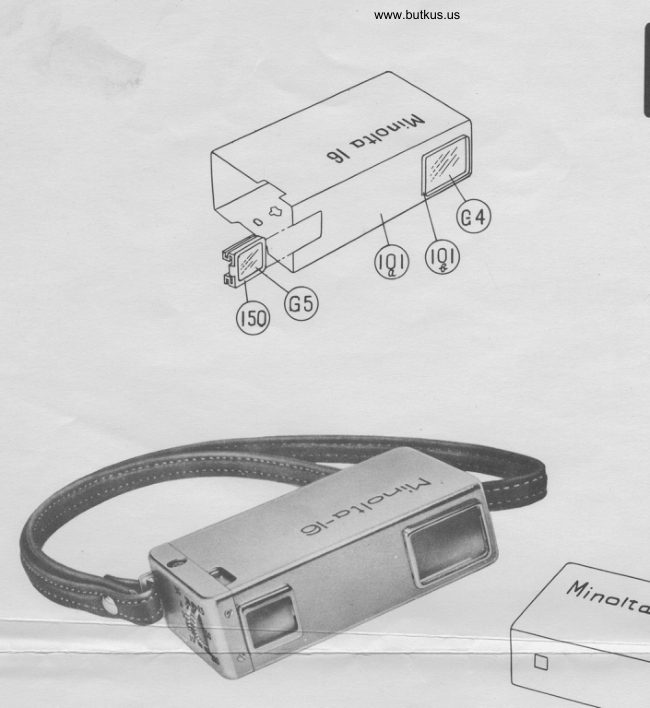 Minolta 16 exploded view manual cover