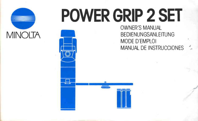 Minolta Power Grip 2 Set manual cover