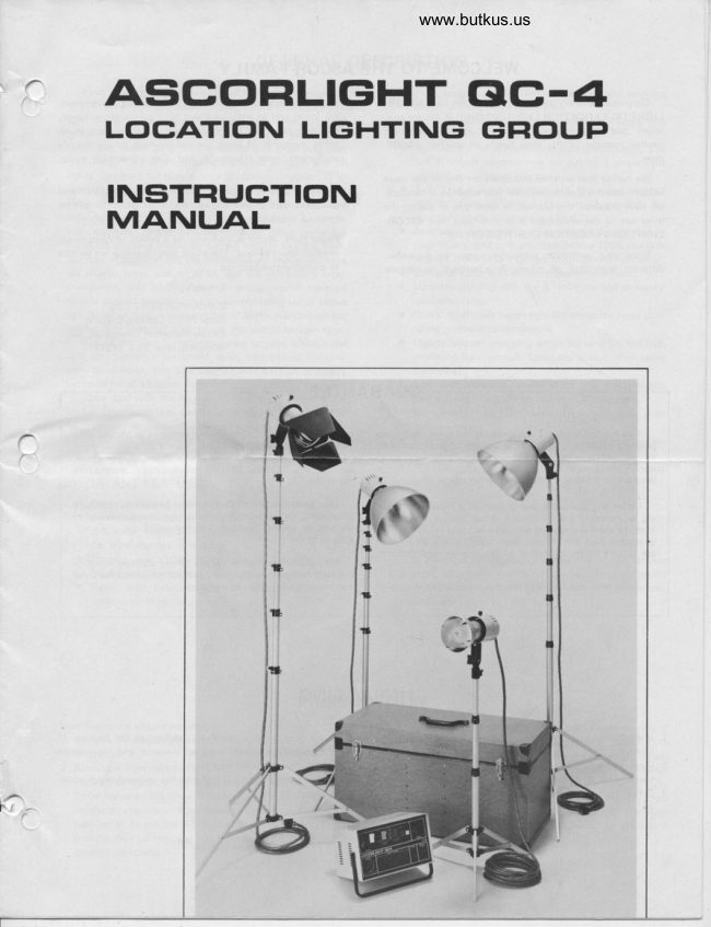 Ascorlight QC-4 manual cover