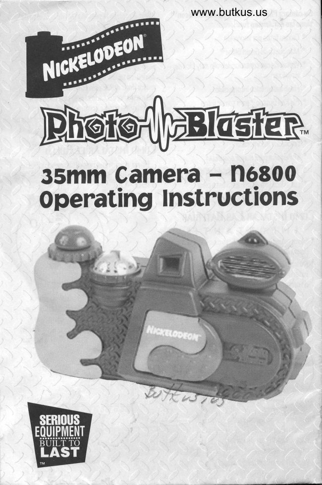 Nickelodeon Photo-Blaster manual cover