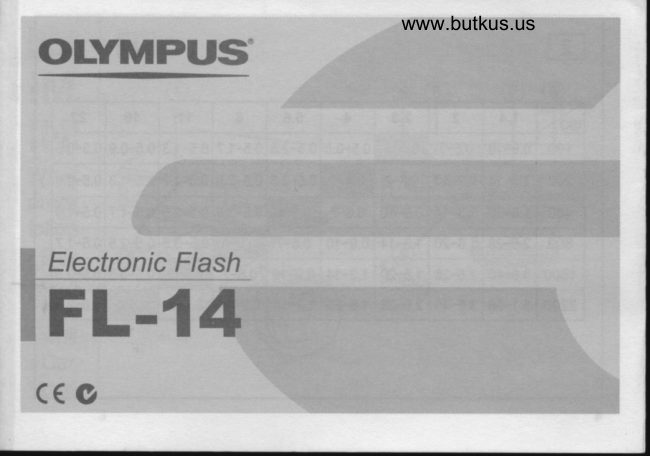 Olympus Fl 14 manual cover