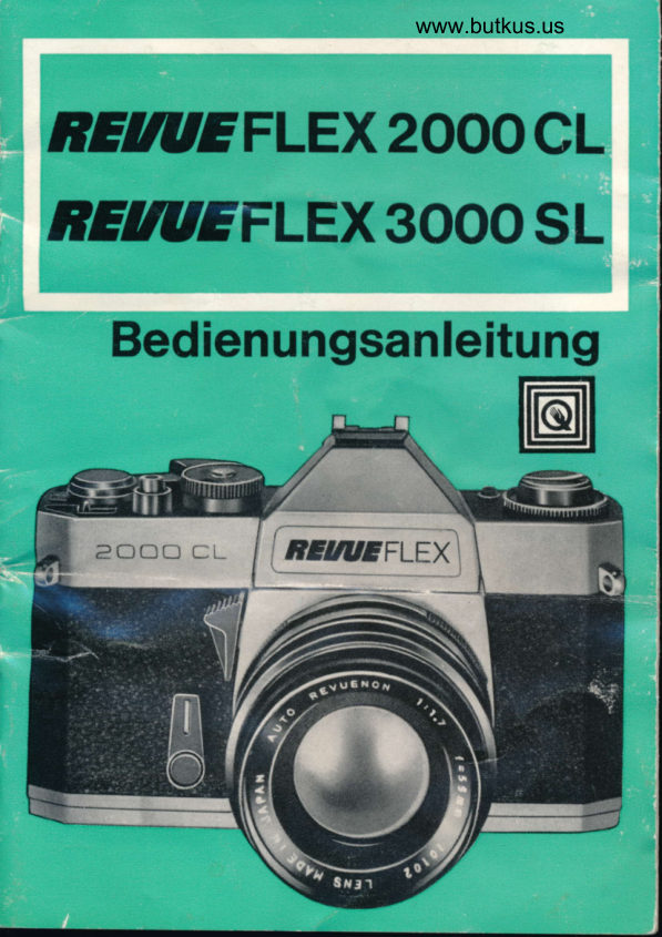 Revueflex 2000 Cl 3000 Sl manual cover