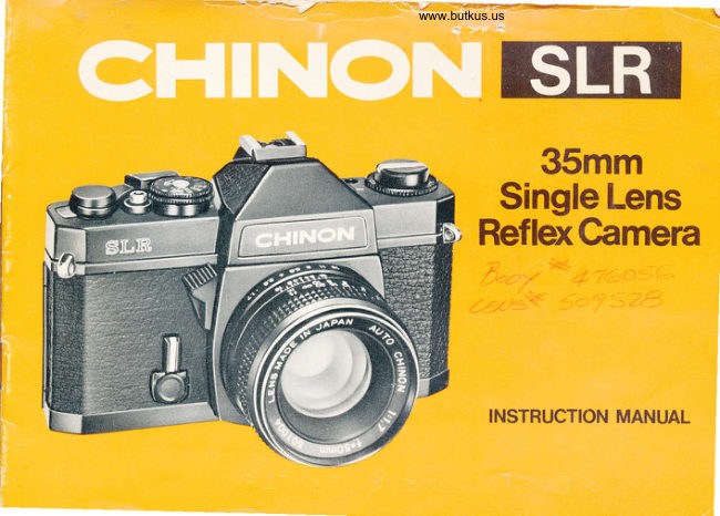 Chinon SLR manual cover