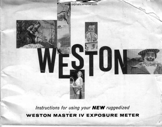 Weston Master IV manual cover