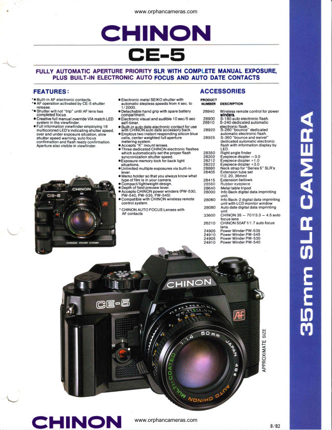 Chinon CE-5 manual cover