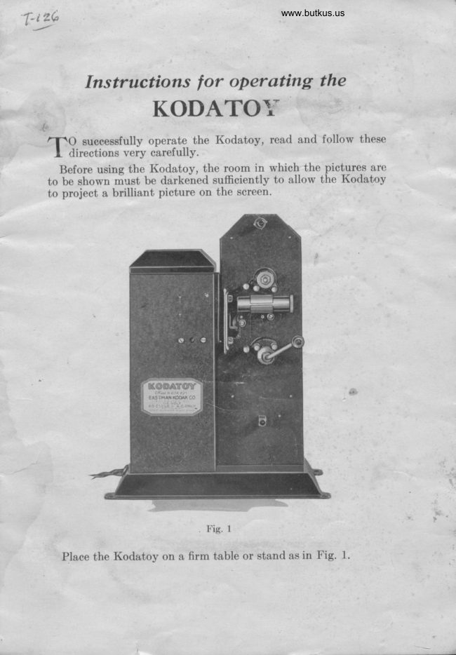 Kodak Kodatoy manual cover