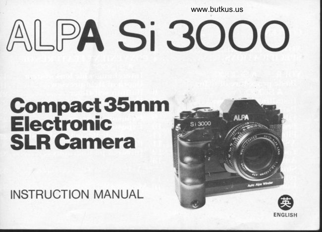 ALPA Si 3000 manual cover