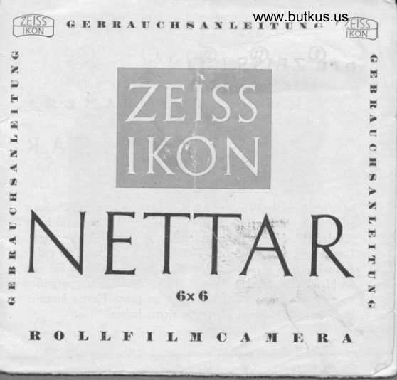 Zeiss Ikon Nettar Gebrauchsanleitung manual cover