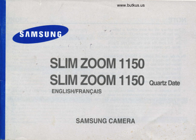 Samsung Slim Zoom 1150 manual cover