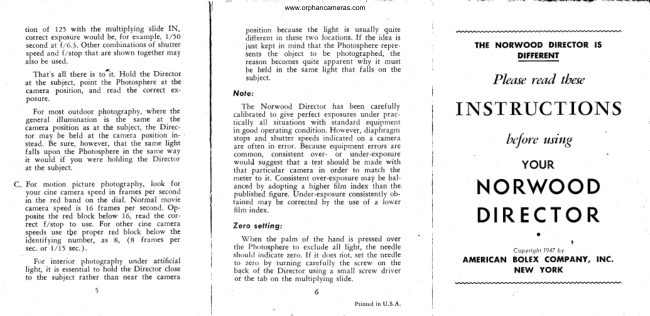Norwood Director manual cover