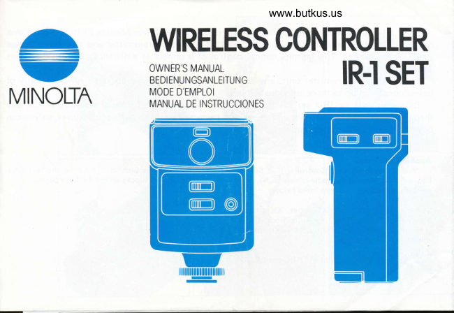 Minolta Wireless Controller IR-1 manual cover