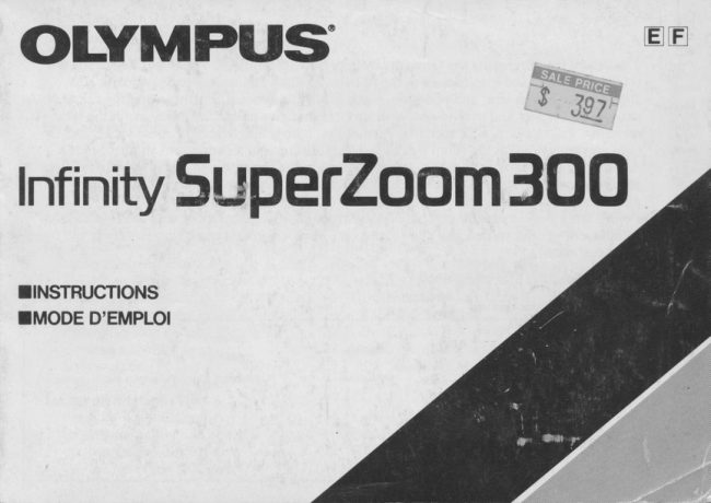 Olympus Infinity Super Zoom 300 manual cover