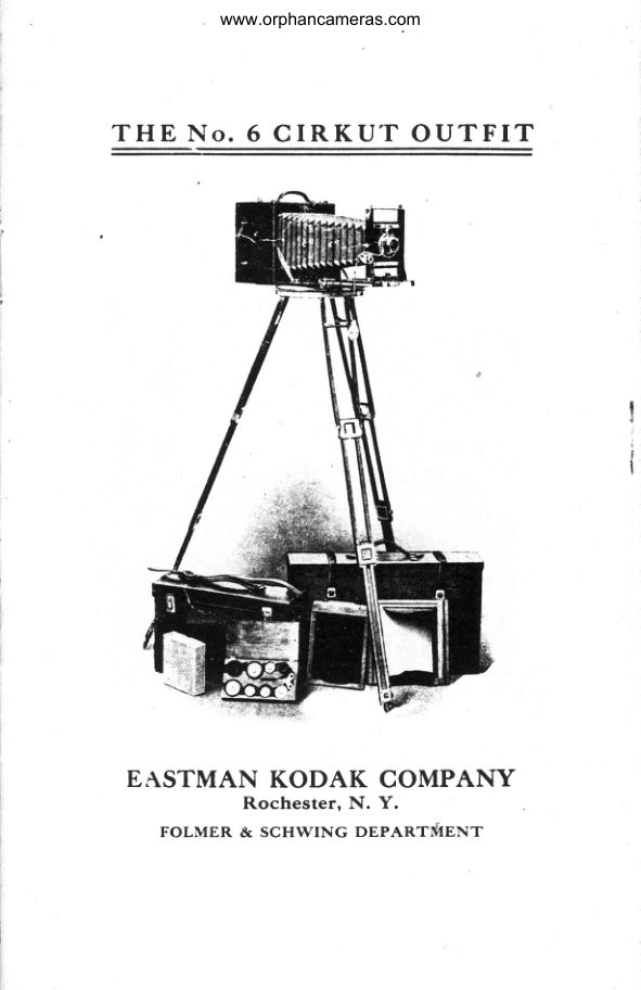 Kodak CIRKUT #6 manual cover