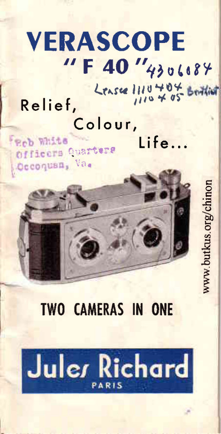 VERASCOPE F 40 manual cover
