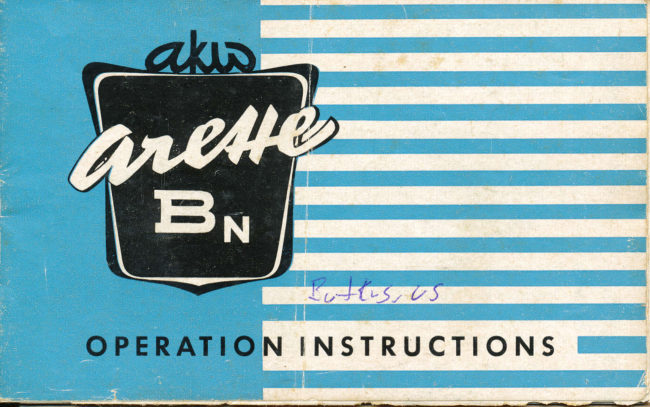 Akio Arette Bn manual cover