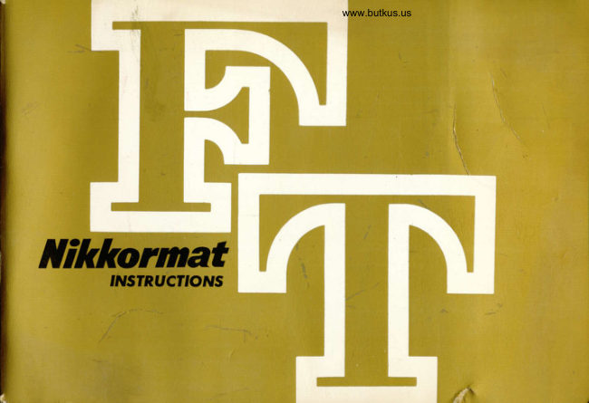 Nikon Nikkormat FT - direct scan manual cover