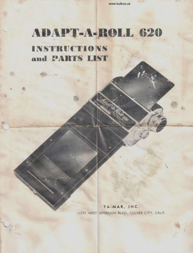 Adapt-A-Roll 620 manual cover