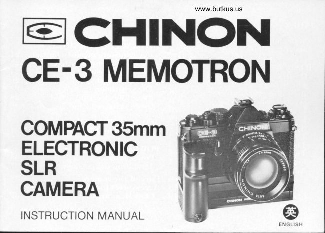Chinon CE-3 MEMOTRONDIRECT manual cover