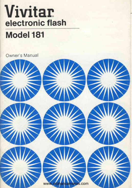 Vivitar 181 manual cover