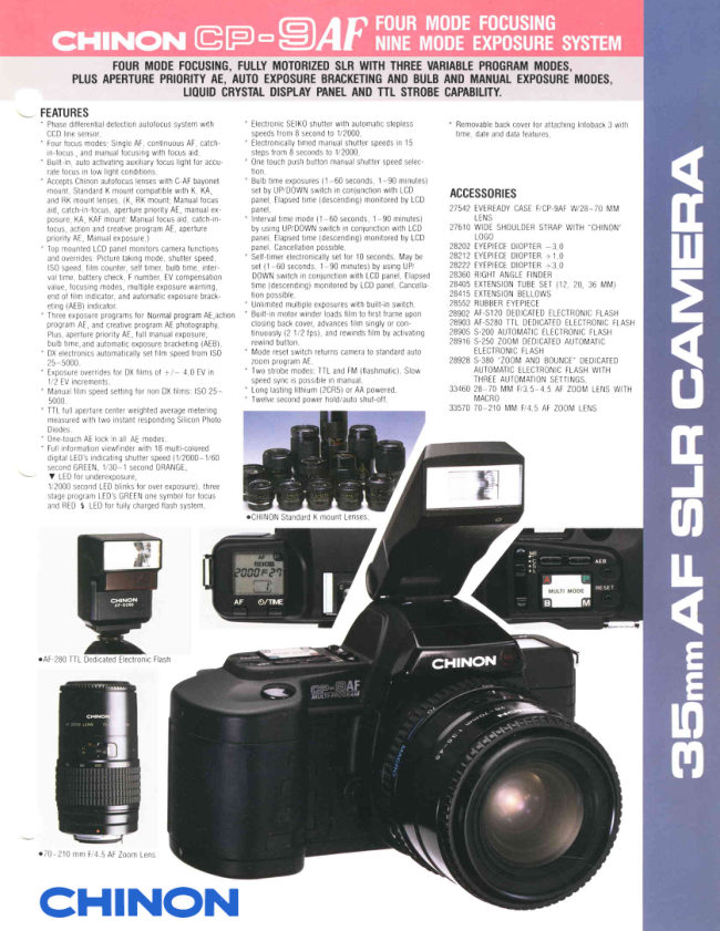 Chinon CP-9AF manual cover