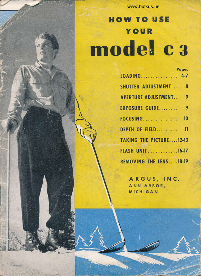 Argus C-3 - single page per scan manual cover