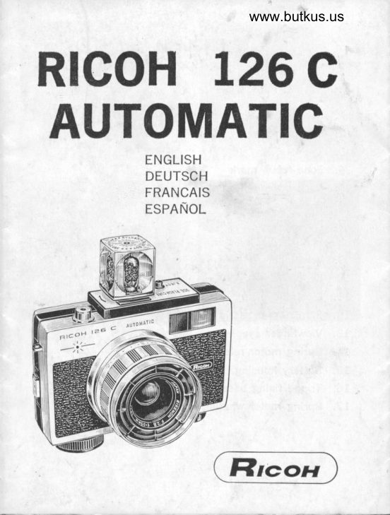 Ricoh 126C Automatic manual cover